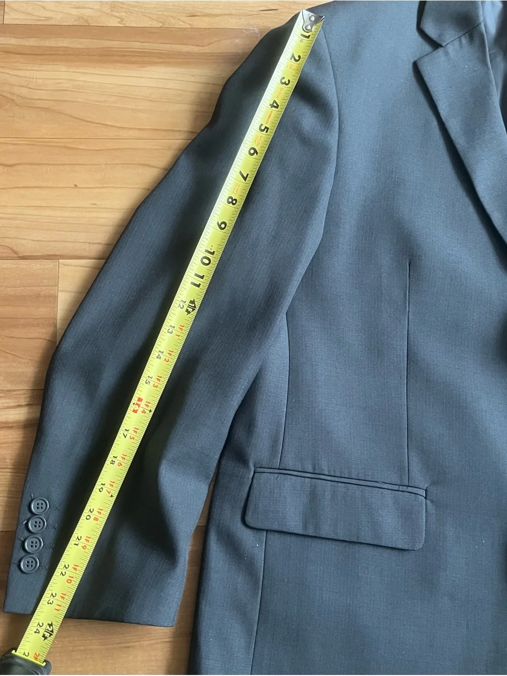 Cardinali Charcoal Gray Sport Coat Blazer Men’s 46S 2 Button Classic Fit